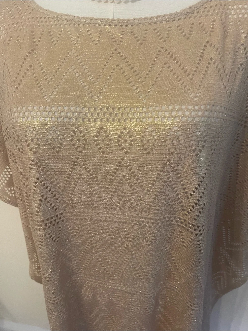Lilly Pulitzer Gold Crochet Fringe Cover-Up